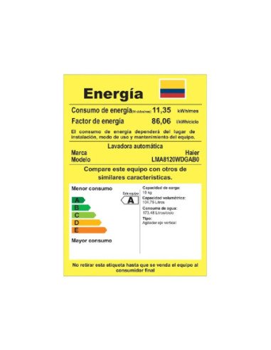 Lavadora Mabe 18 Kg Carga Superior Propela Diamond Gray LMA8120WDGAB0 7