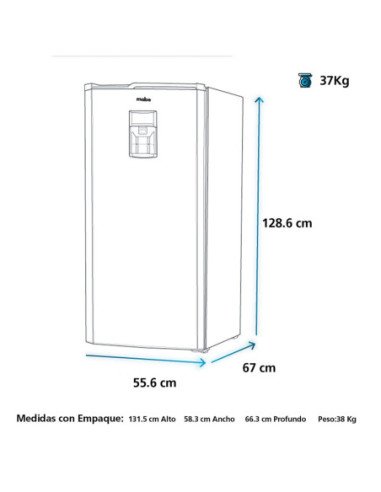 Nevera Mabe 211 Litros Brutos Frost Convencional RMU210NACG1 5