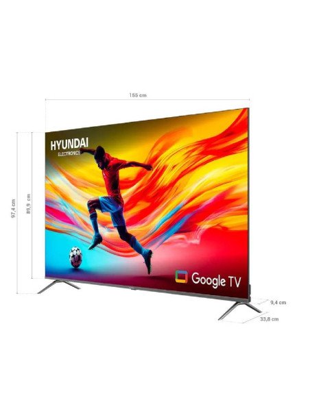 Televisor Hyundai 70 pulgadas QLED 4K UHD Smart TV Google HYLED7007QG