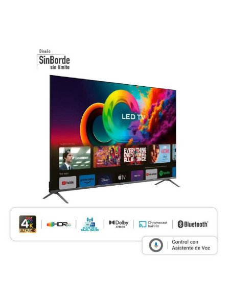 Televisor Hyundai 70 pulgadas QLED 4K UHD Smart TV Google HYLED7007QG