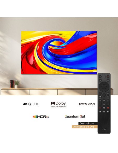 Televisor TCL 65 pulgadas QLED Premium Google 65P7L 7