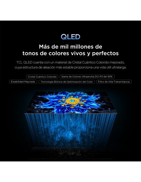 Televisor TCL 55 pulgadas QLED Premium Google 55P7L 5