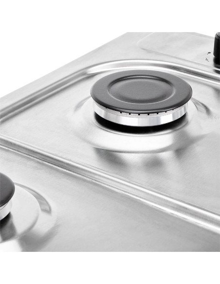 Cubierta de Empotrar Haceb 60X51 Sesamo CUB SE 6051 INOX HF GN 4