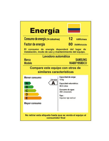 Lavadora Samsung 19 Kg Carga Superior Bespoke AI Wash Negra WA80F19S8BCO 2